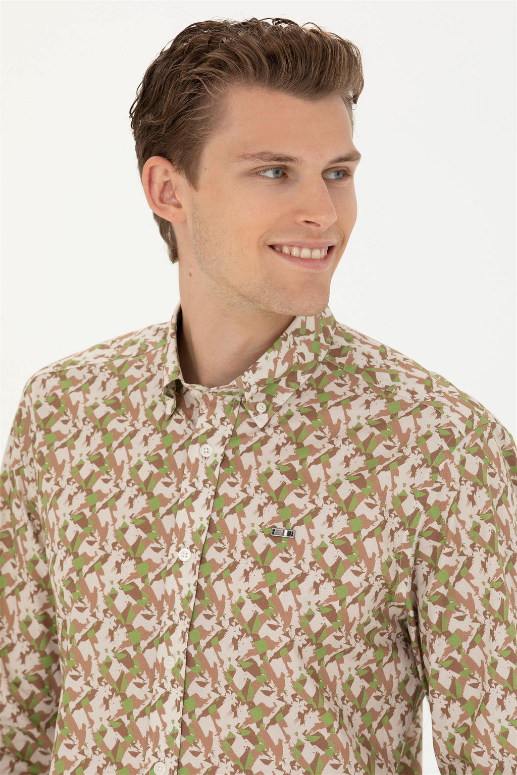 Мужская рубашка с длинным рукавом Stone - U.s. polo assn фото 3