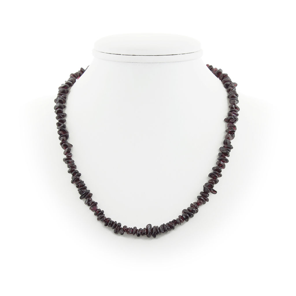 Гранат, "Россыпь", галька разноразмерная, бусы 45..50см