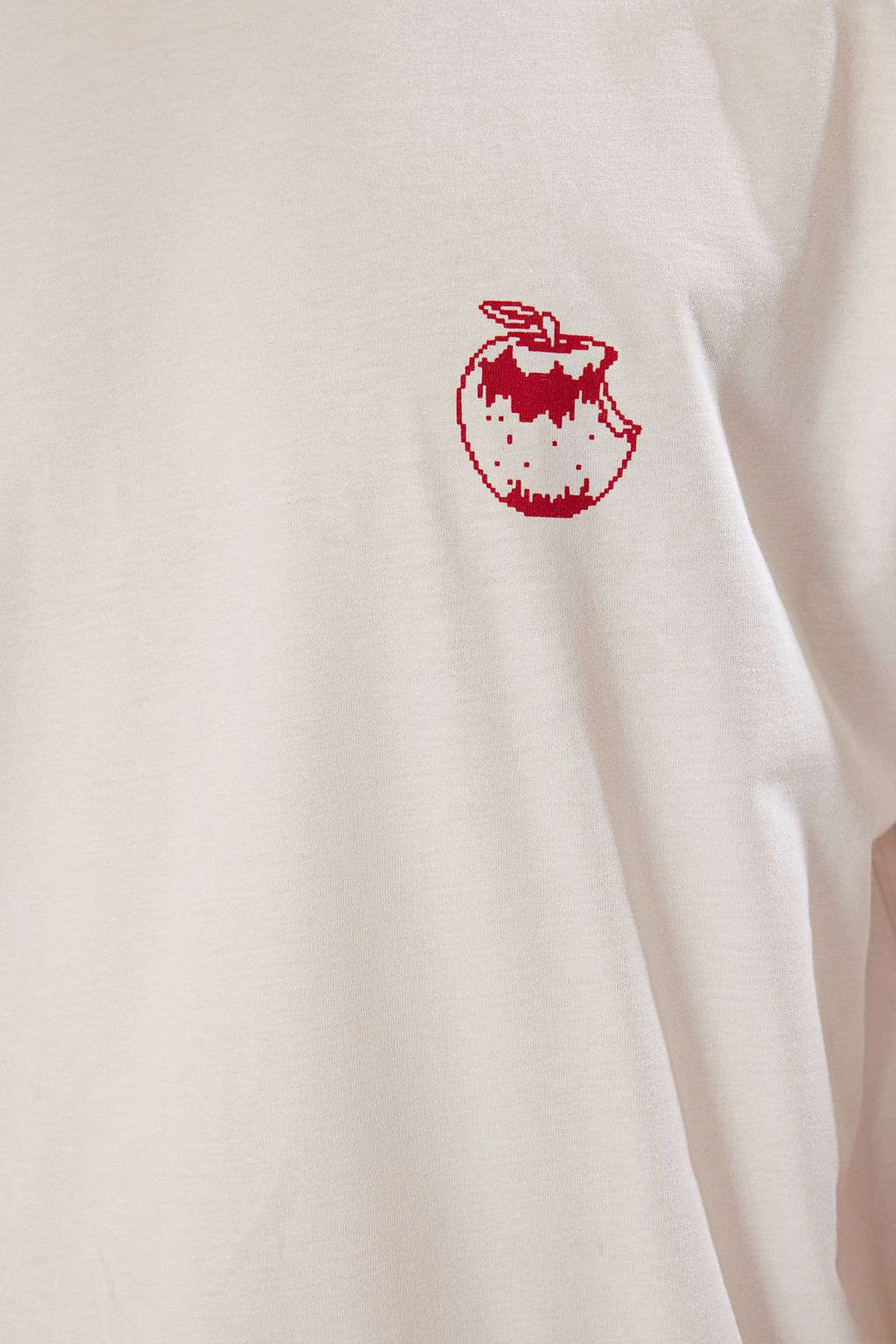 TRENDYOL MAN Ekru Oversize/Genis Kesim Meyve Bask?l? %100 Pamuklu T-Shirt TMNSS25TS00030 - Trendyolmilla фото 9