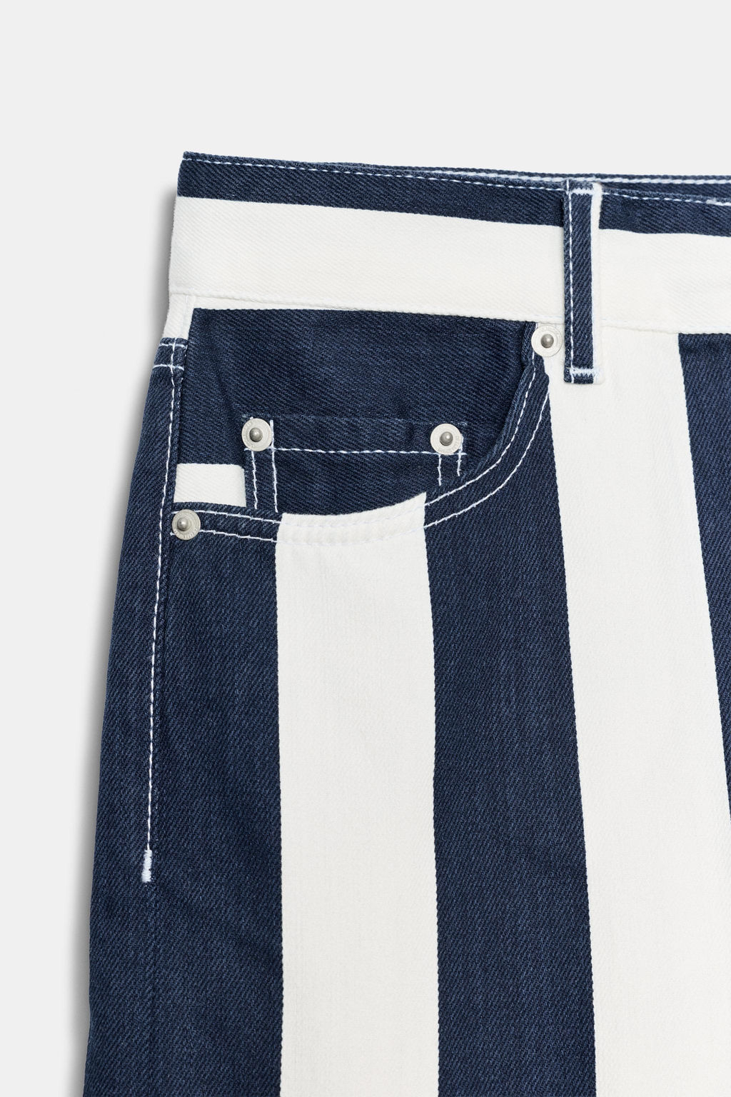 JEANS ZW COLLECTION RECTOS TIRO MEDIO RAYAS / Blanco / Marino
