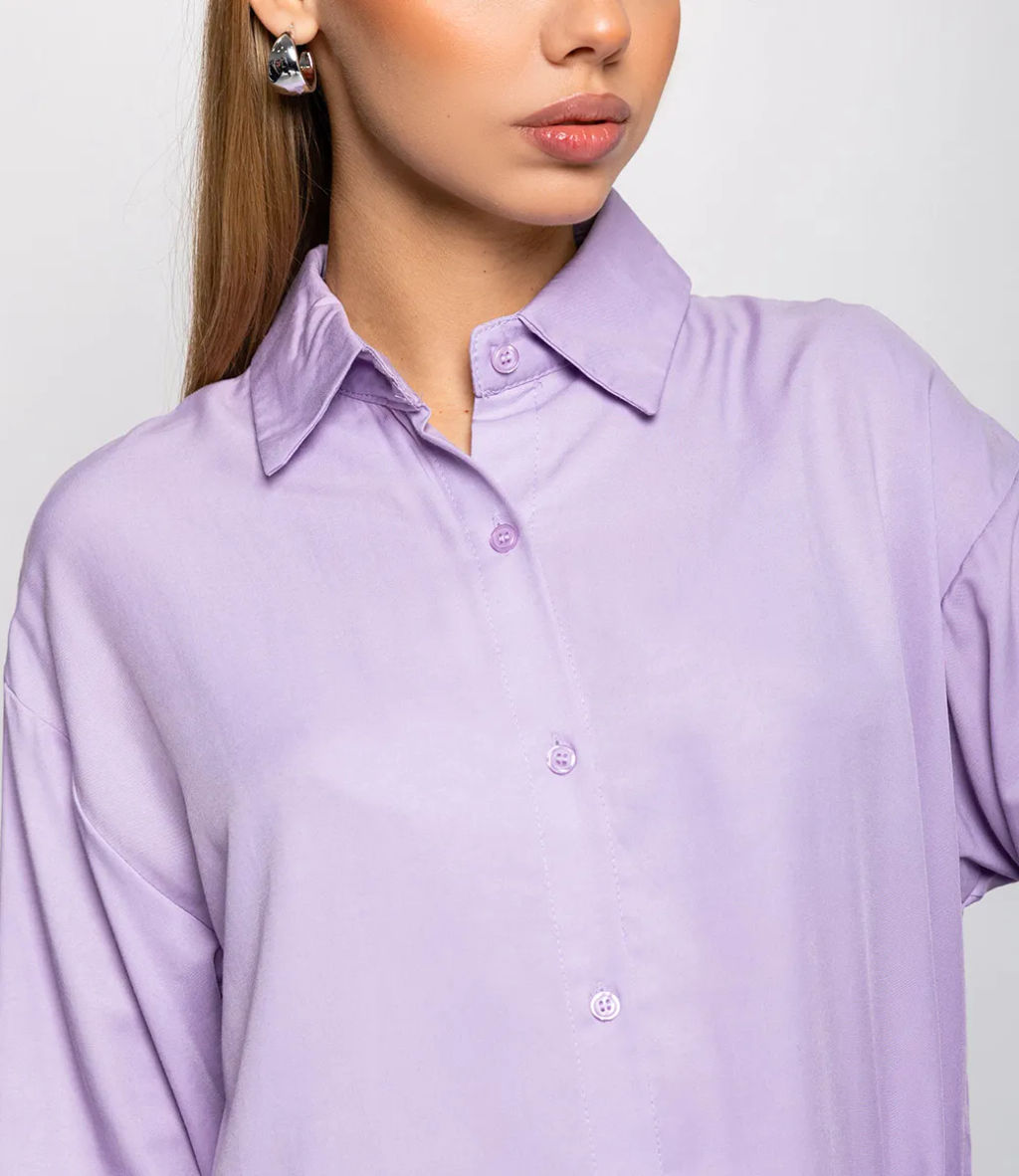 Рубашка #КТ3160 (6), светло-сиреневый