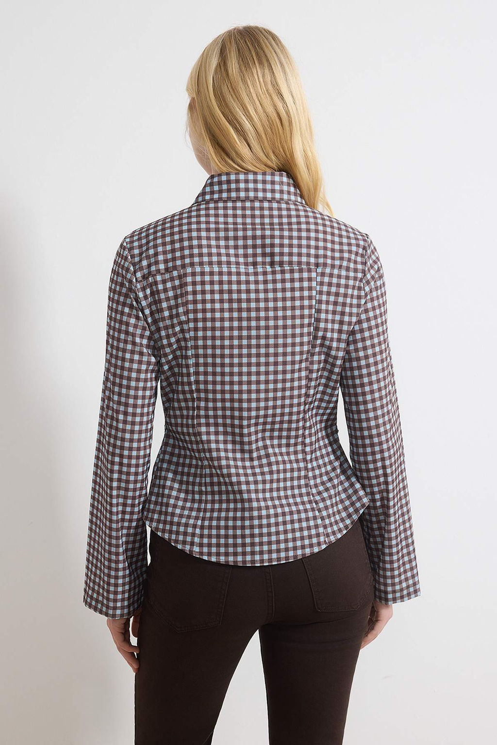 Sar?-Cok Renkli Belden Buzgulu Fitted Kollar? Genis Gomlek TWOAW26GO00013