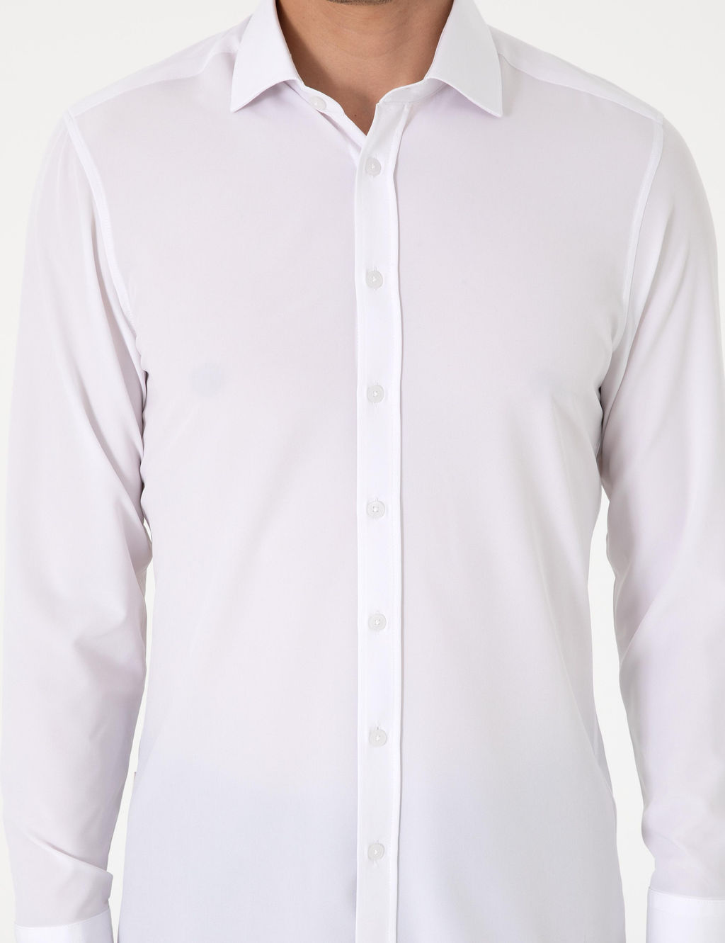 Рубашка Pierre Cardin Ex Slim Fit белая с длинным рукавом
