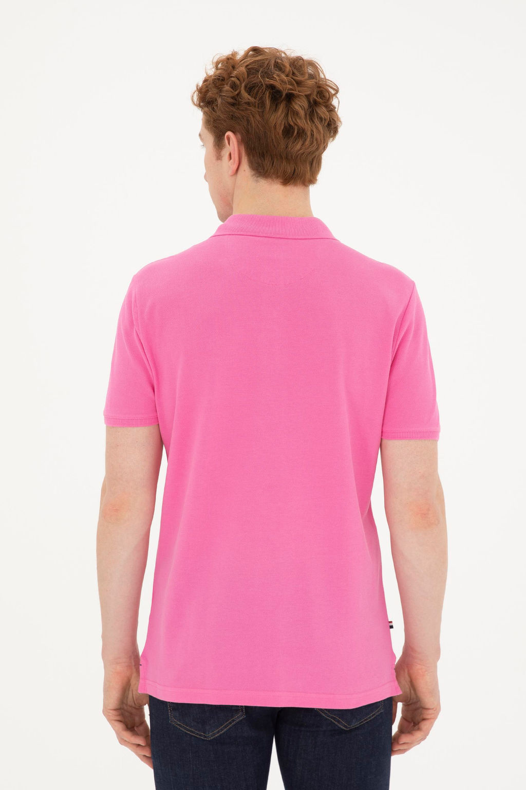Мужская розовая базовая футболка - U.s. polo assn фото 5