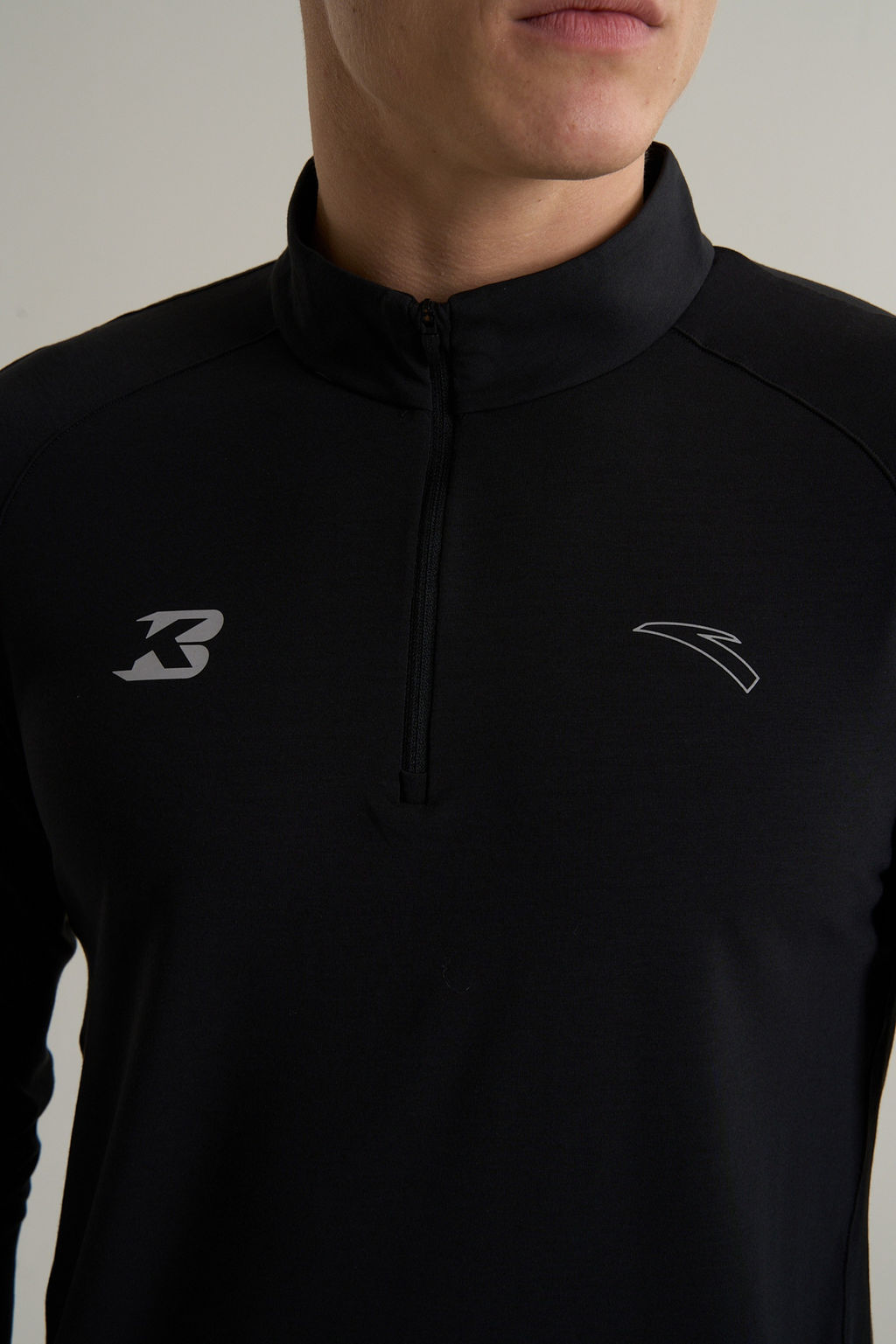 Лонгслив half-zip Черный ANTA RUNNING LS Tee фото 7