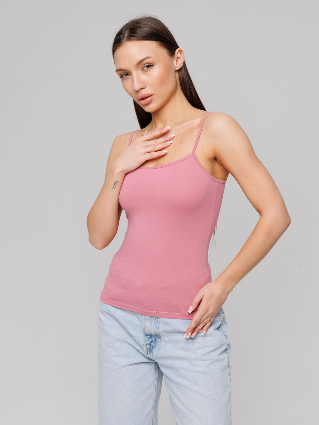 Женская майка на бретелях Lingeamo брусничный ЛТ-07 (22)  фото 12