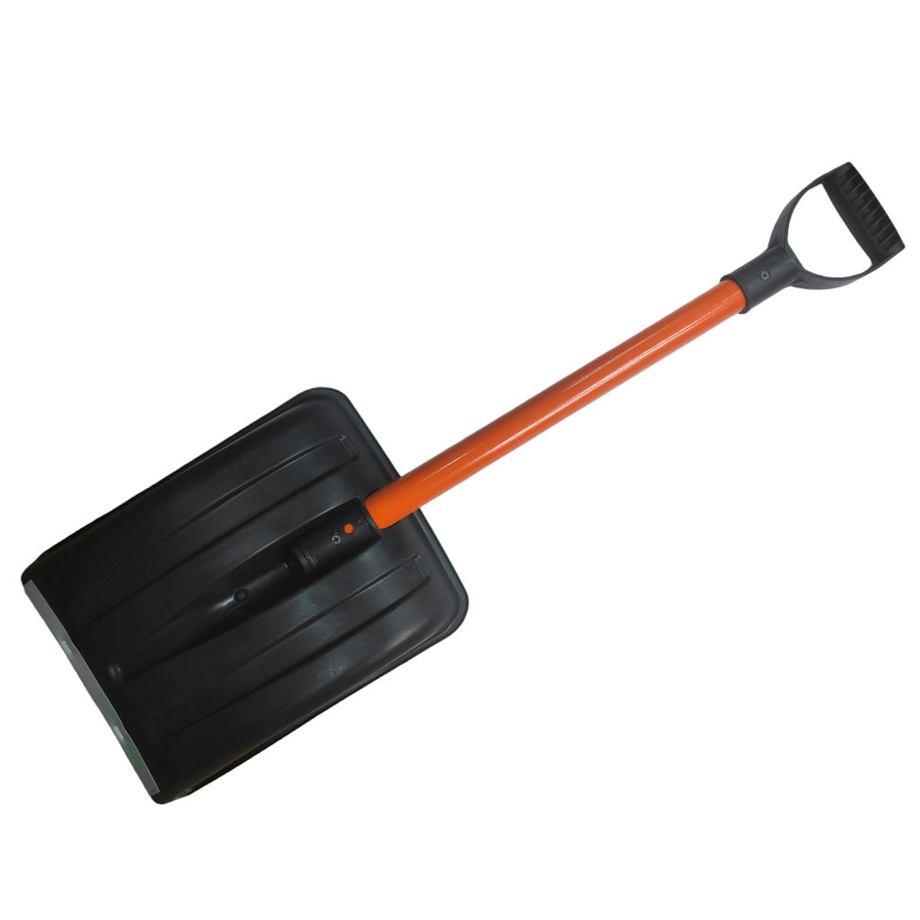 Лопата снеговая "Авто-Вьюга" п/эт.черная, оцинк.накл., с металл.чер., ручкой 270х365мм