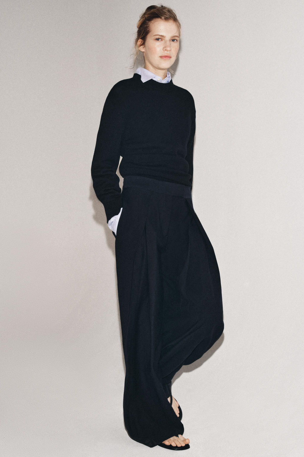 ZW COLLECTION WIDE-LEG PLEATED TROUSERS - Zara фото 15