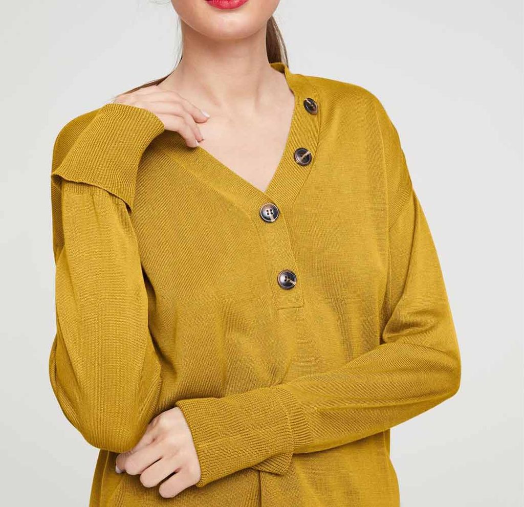 Пуловер, горчичный - Heine фото 5