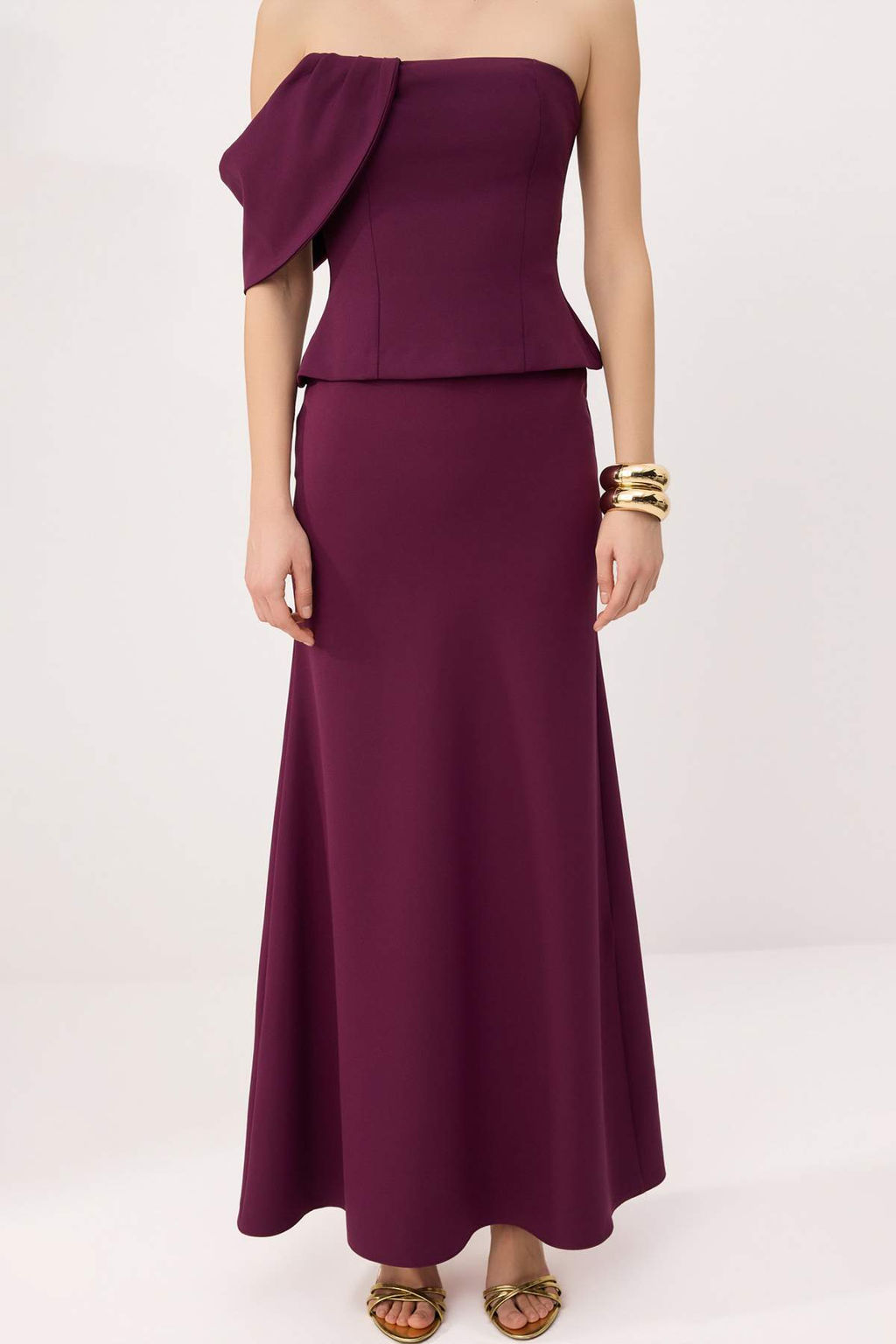 Su Yesili Duz Straplez Dokuma Finike Maxi Abiye & Mezuniyet Elbisesi TPRSS26AE00100 - Trendyolmilla фото 7