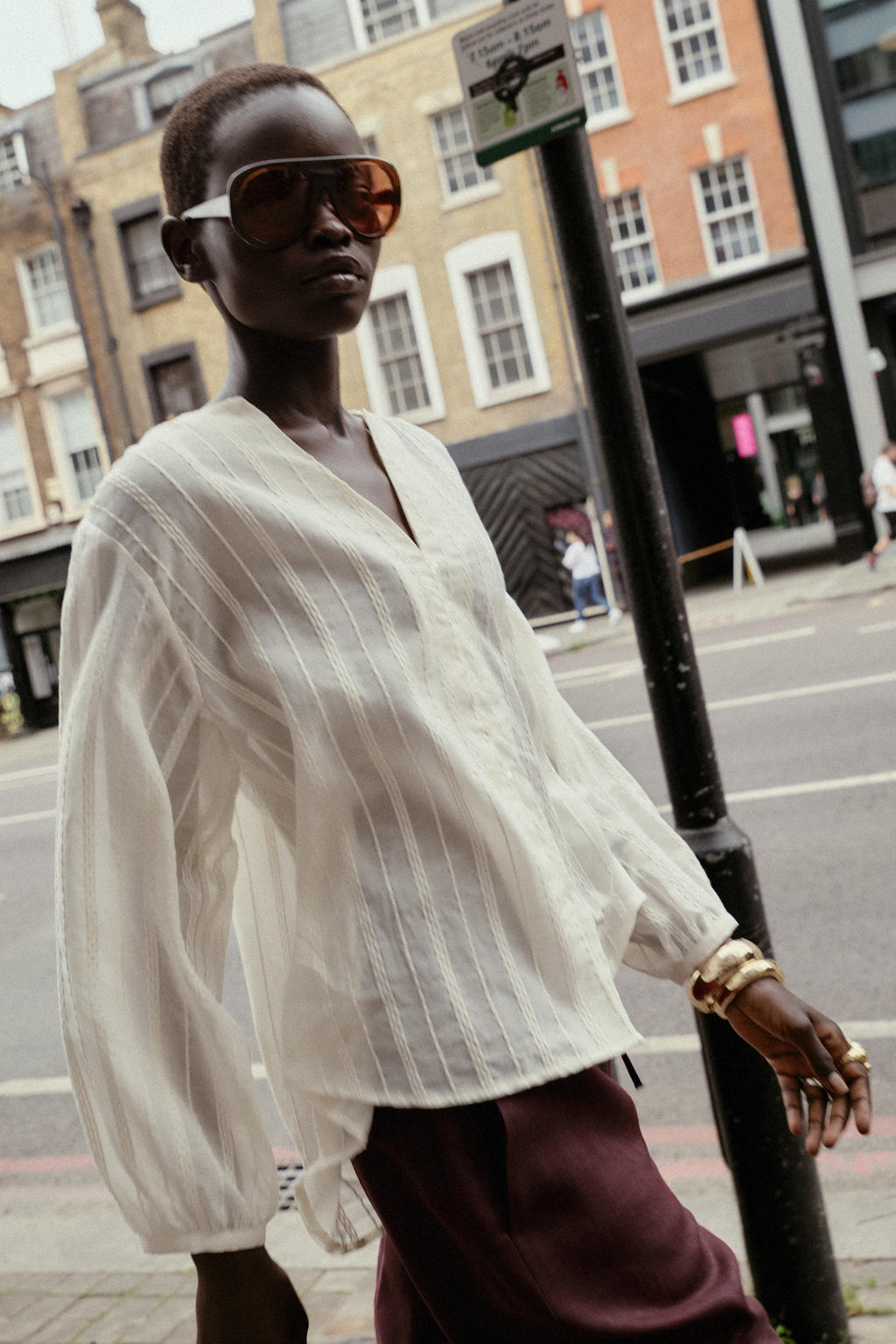 RUSTIC STRIPED BLOUSE - Zara фото 5