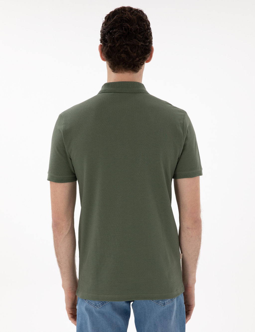Haki Slim Fit K_vr_lmaz Polo Yaka Basic Ti__rt - Pierre cardin фото 5