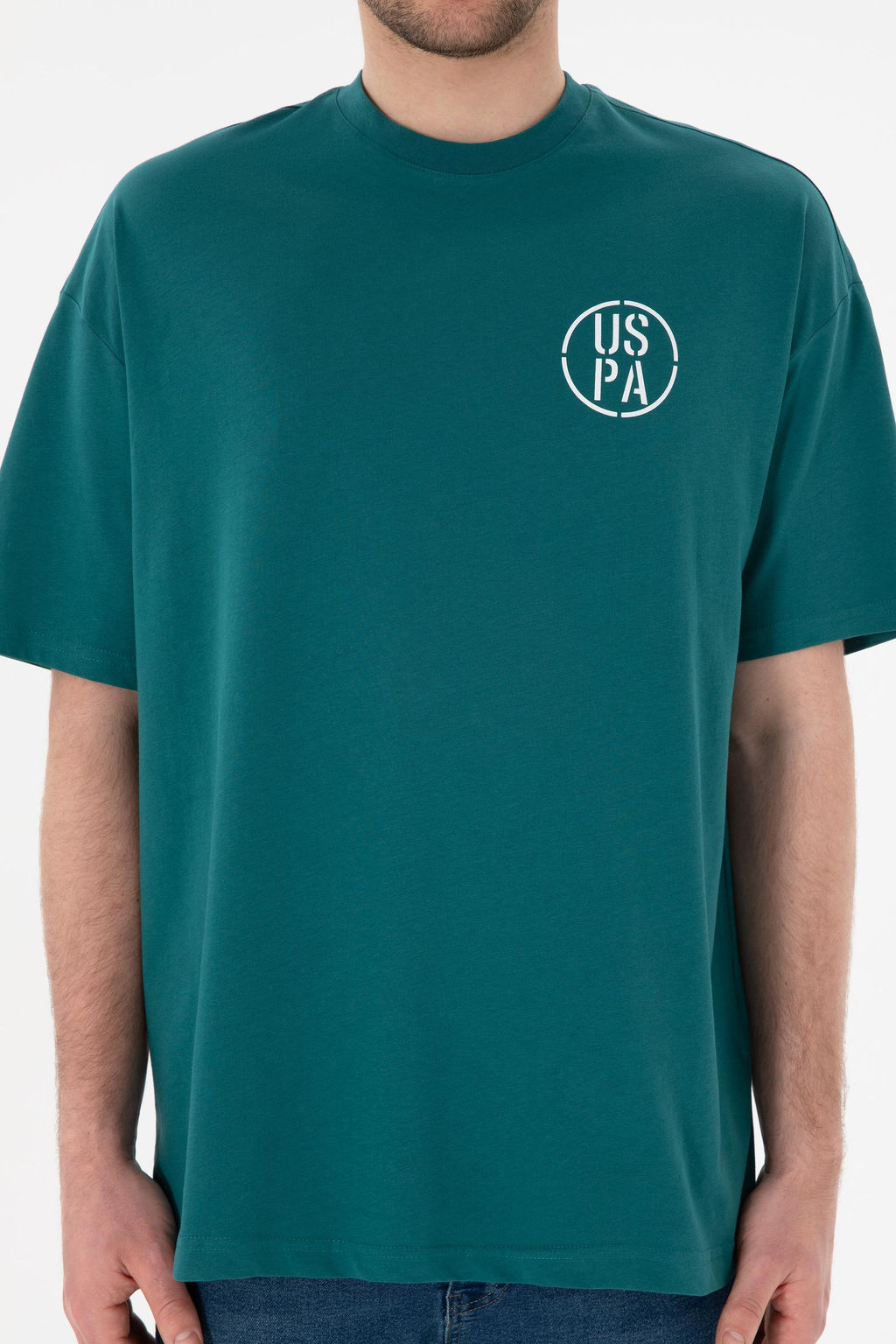 Erkek Oversize Fit Bisiklet Yaka Koyu Ye_il Ti__rt Sepette S_rpriz _ndirim - U.s. polo assn фото 7