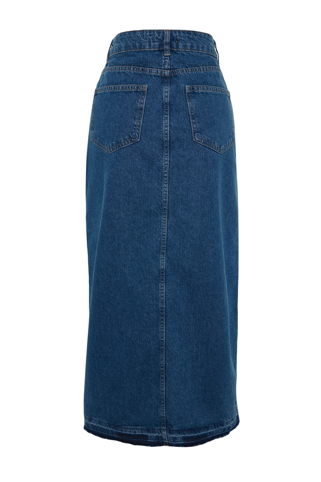TRENDYOLMILLA Koyu Mavi More Sustainable Y?rtmacl? Maxi Denim Etek TWOSS23ET00289 фото 8