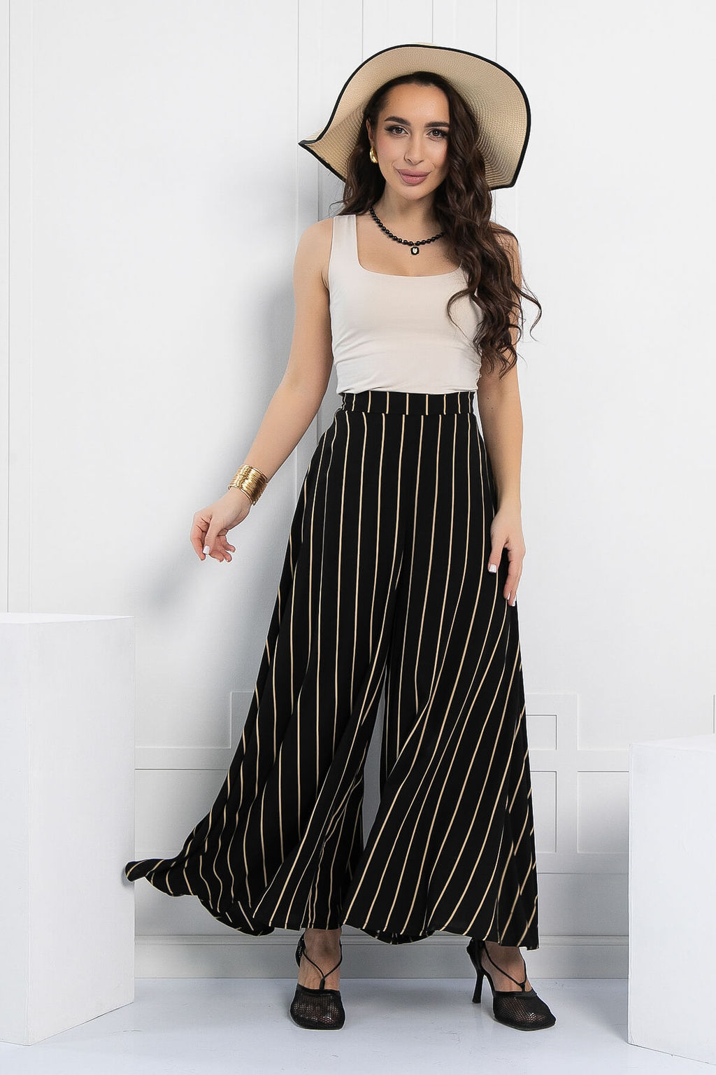 Брюки Камелия (черные/полоска) Б12964-13М - Lt collection фото 3