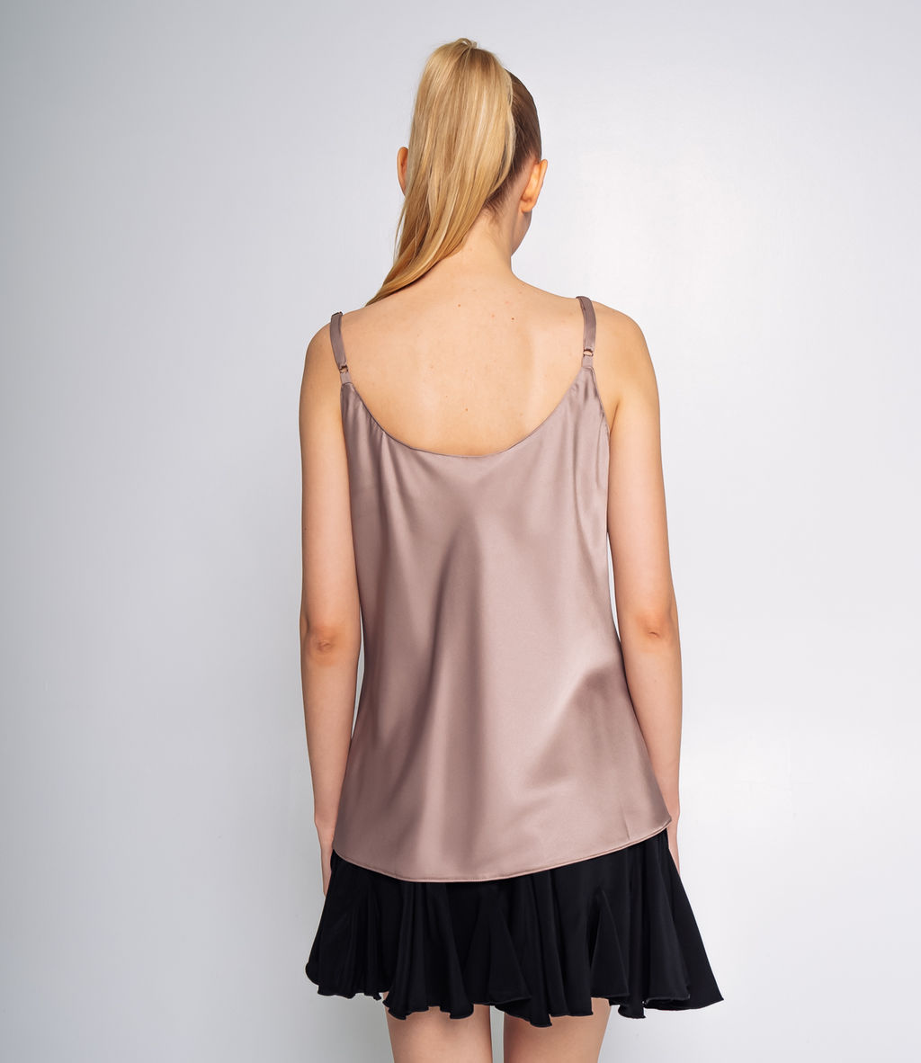 Топ #ОКТ025001, тёмно-бежевый - Dommod фото 3