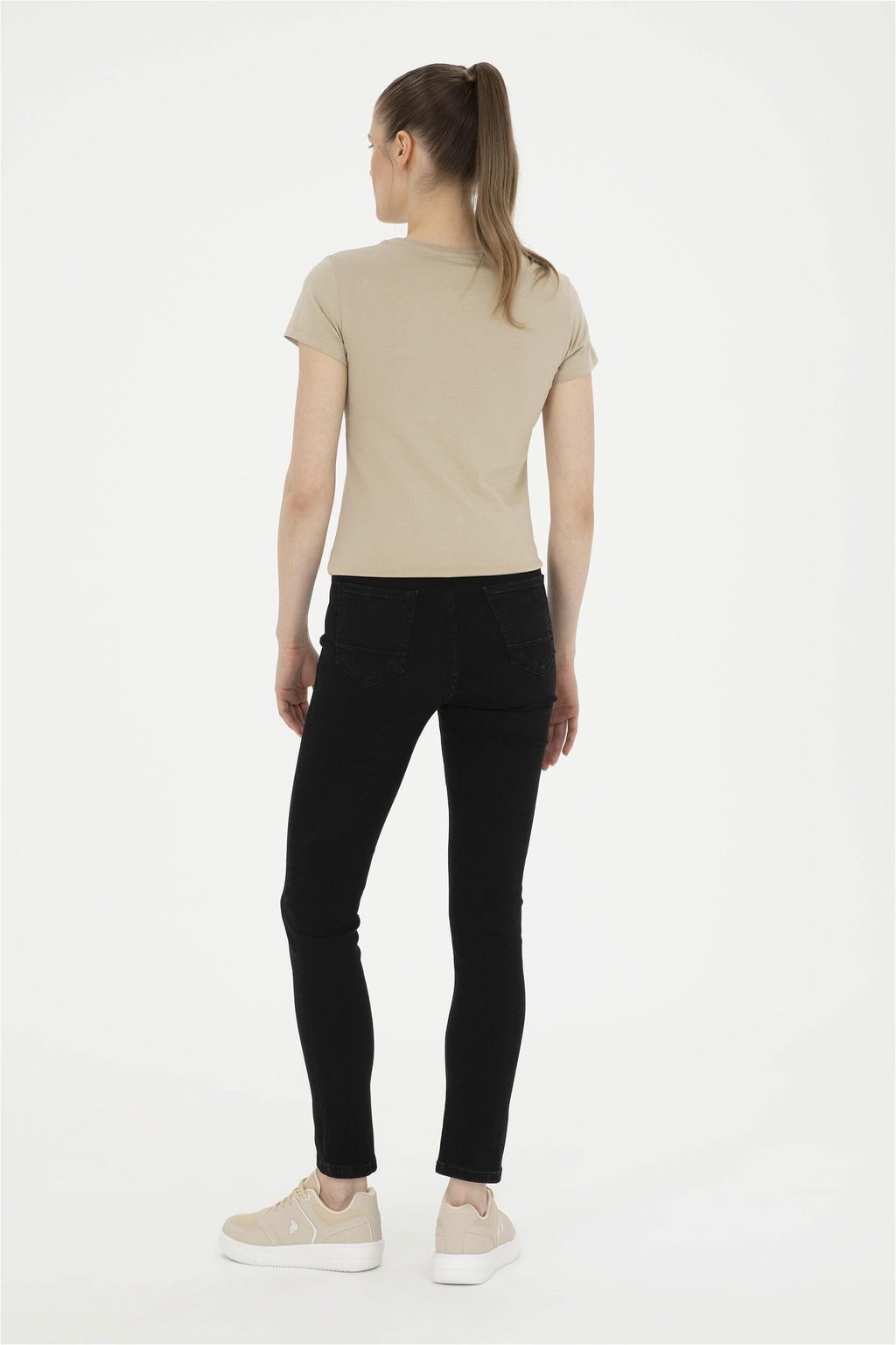Джинсы женские U.S. Polo Assn черные хлопок с эластаном  фото 4