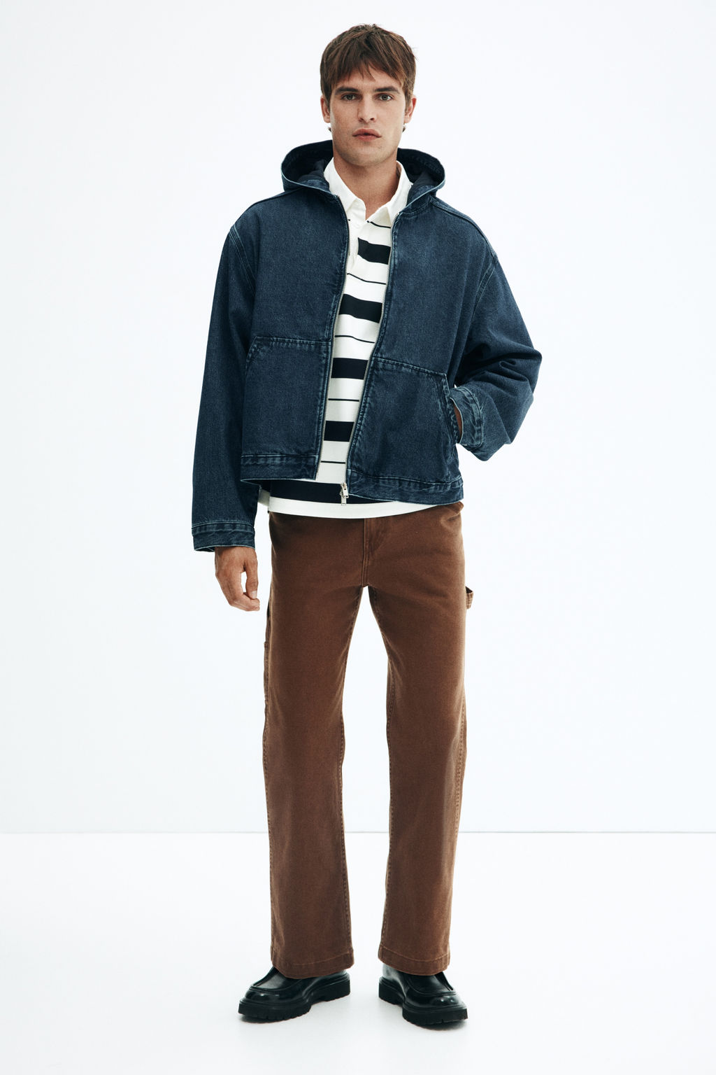 Chaqueta denim con capucha Loose Fit - H&m фото 2