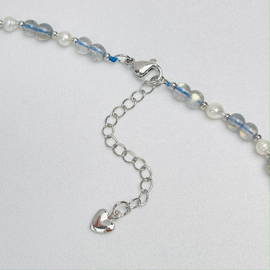 Колье из Лабрадора и Жемчуга