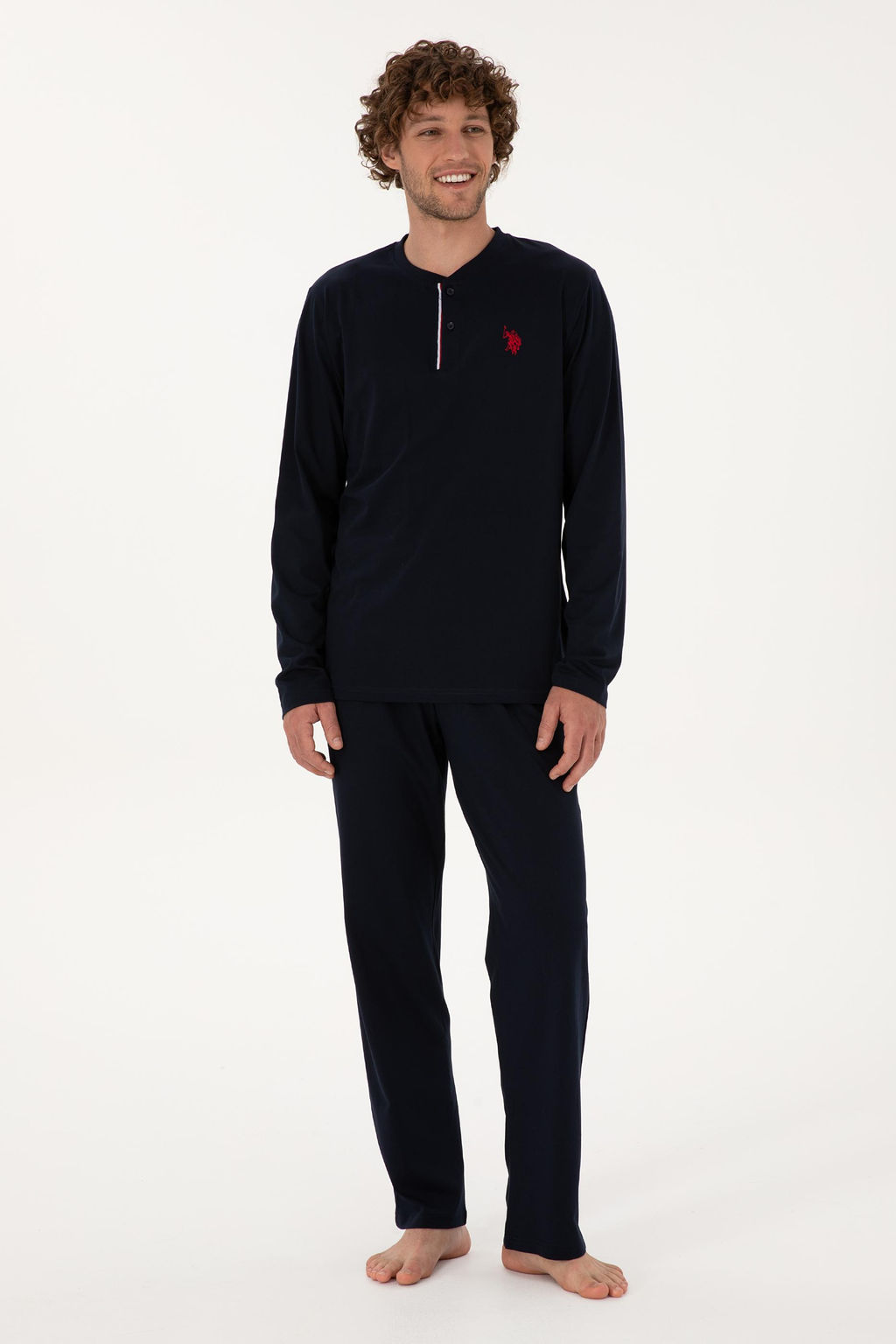 Erkek Lacivert Pijama Tak_m_ Sepette S_rpriz _ndirim - U.s. polo assn фото 4