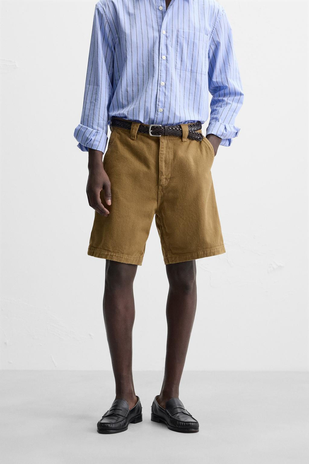 TEXTURED REGULAR FIT BERMUDA SHORTS - Zara фото 2