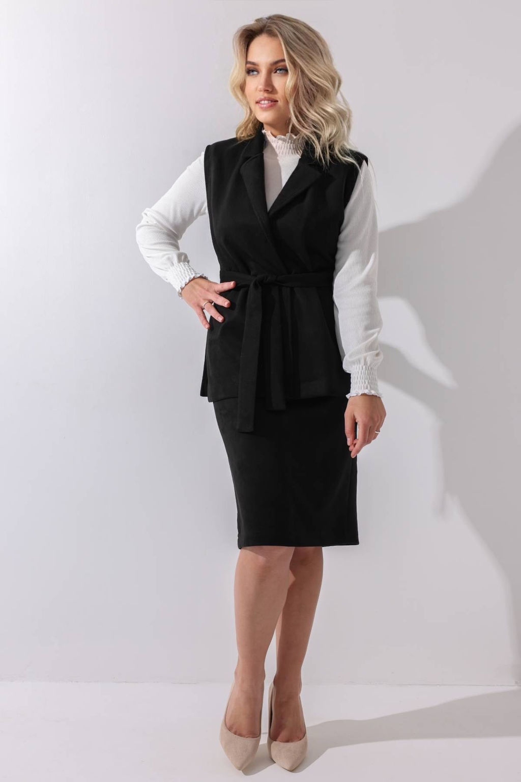 Жилет эко-замша 4335/06/Черный - Rise фото 7