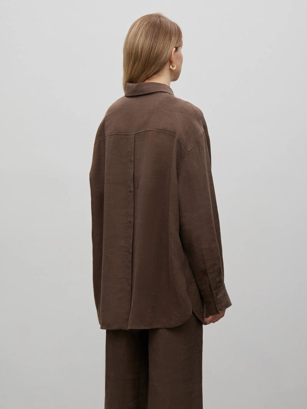 Рубашка однотонная - Emka фото 4