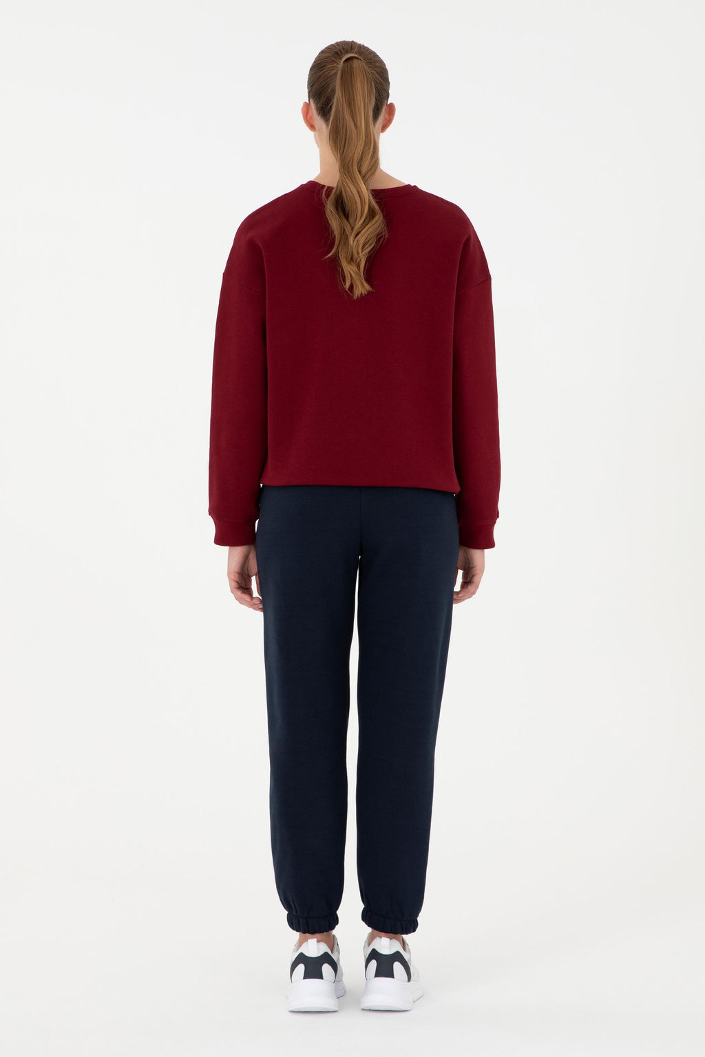 Штаны спортивные U.S. Polo Assn женские темно-синие хлопок с полиэстером  фото 4