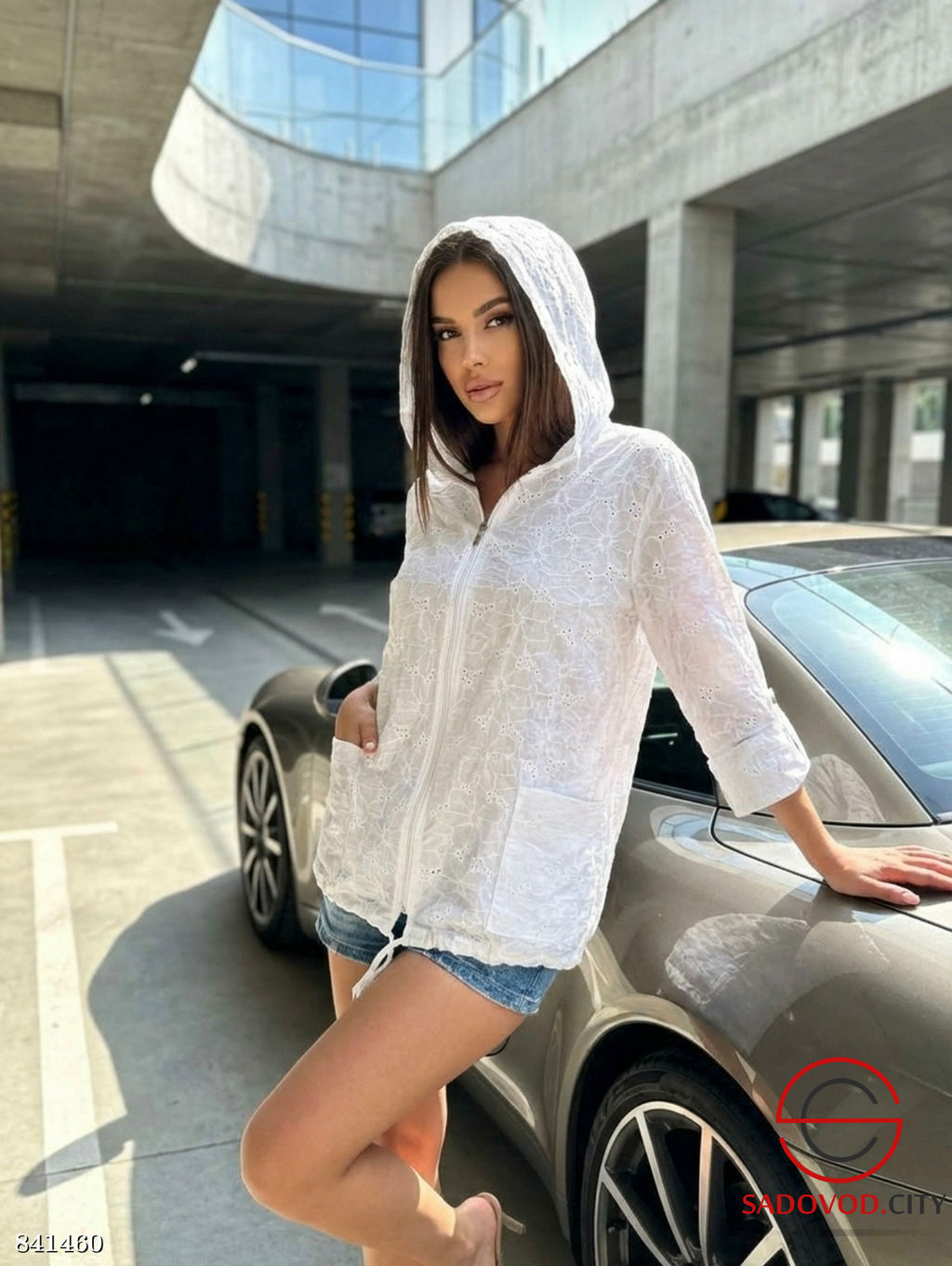 Рубашка женская с капюшоном