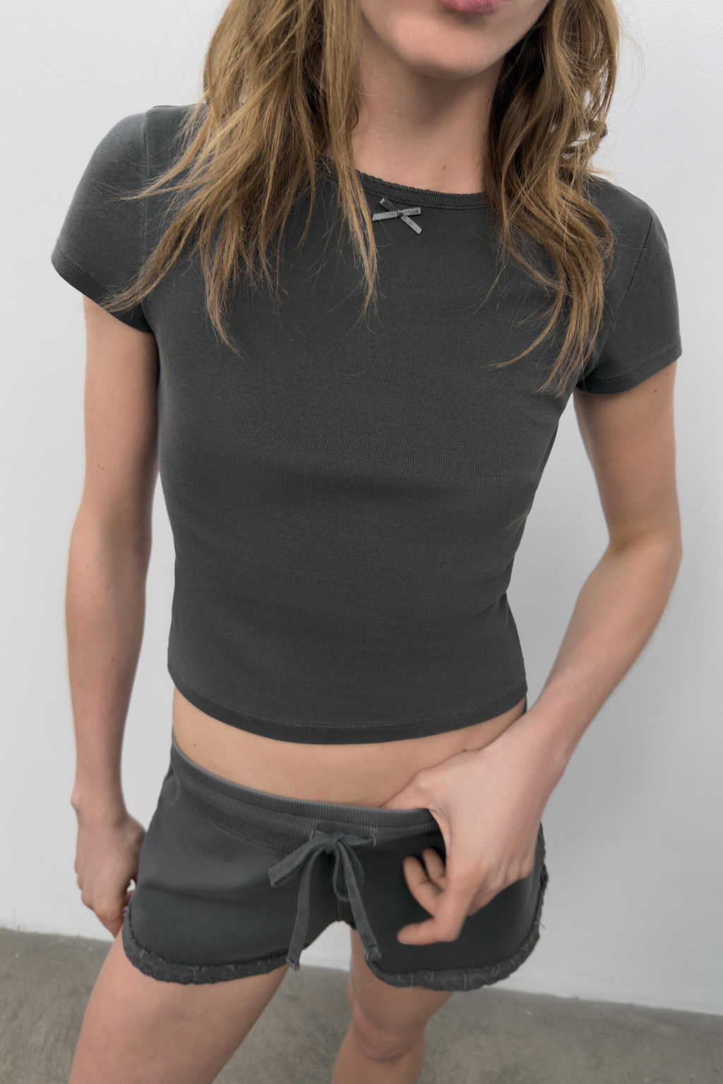 CAMISETA MANGA CORTA / Azul / Gris - Zara фото 2