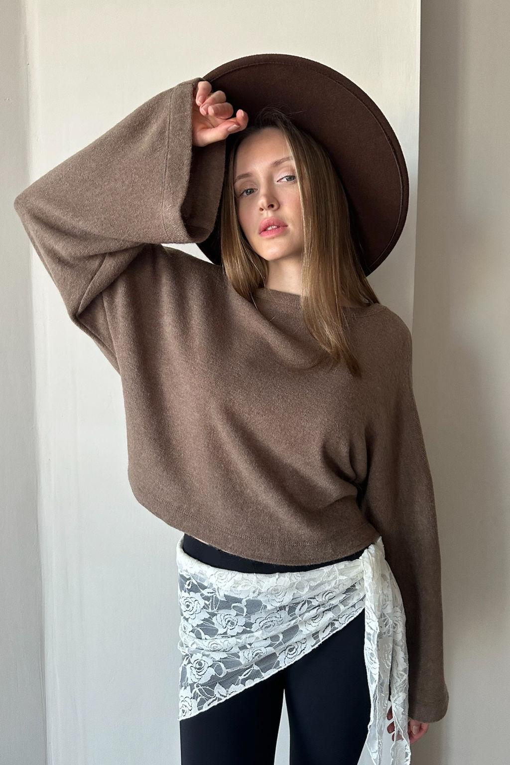 Свитер WOOL041/04/Коричневый
