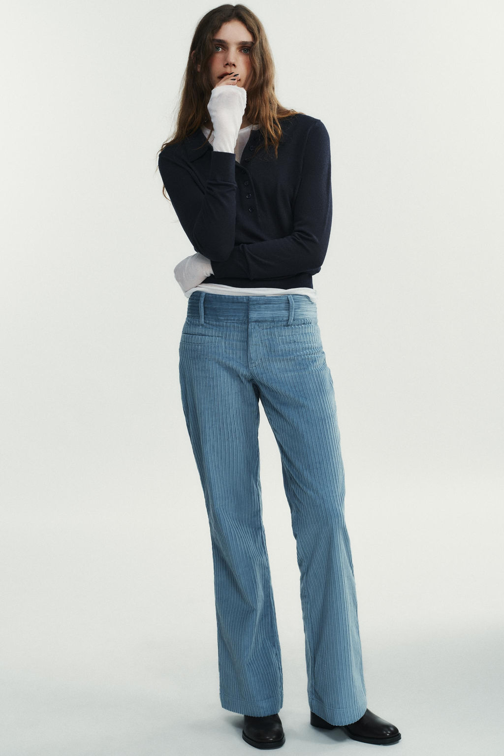FLARE CORDUROY TROUSERS