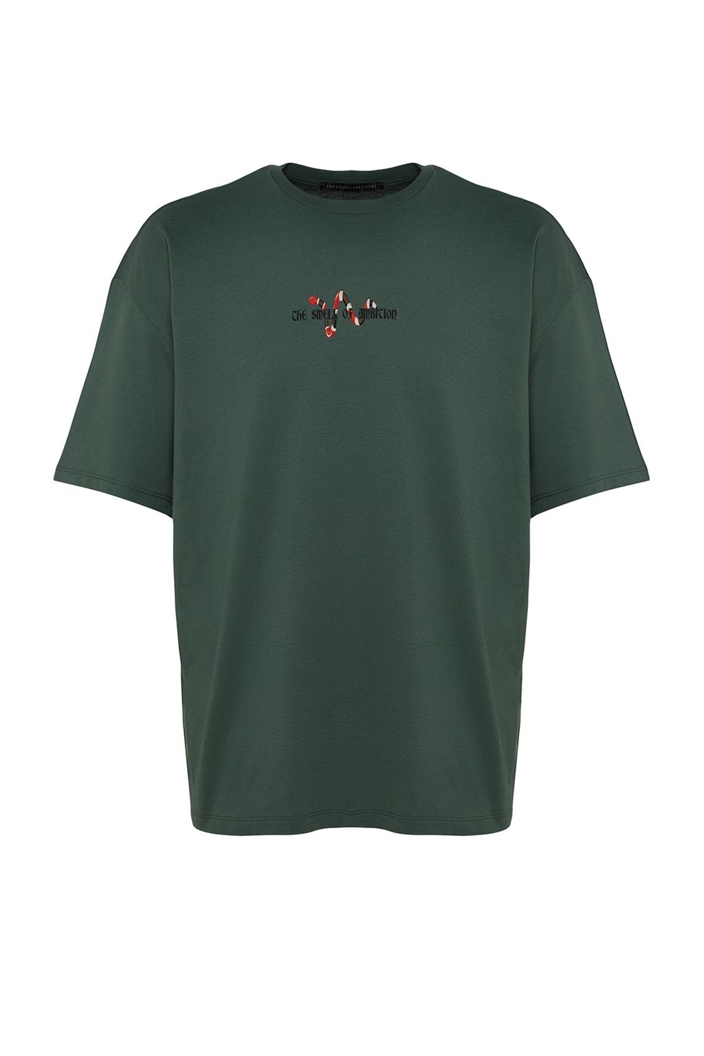 Yesil Oversize/Genis Kesim Yaz? Bask?l? T-Shirt TMNSS23TS00113 - Trendyolmilla фото 9