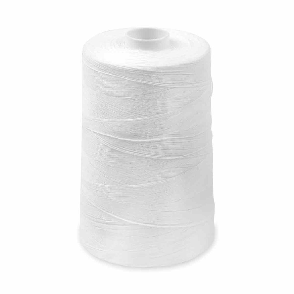Швейные нитки (армированные) 65 ЛХ 2500 м белый №0101 на пл. конусе