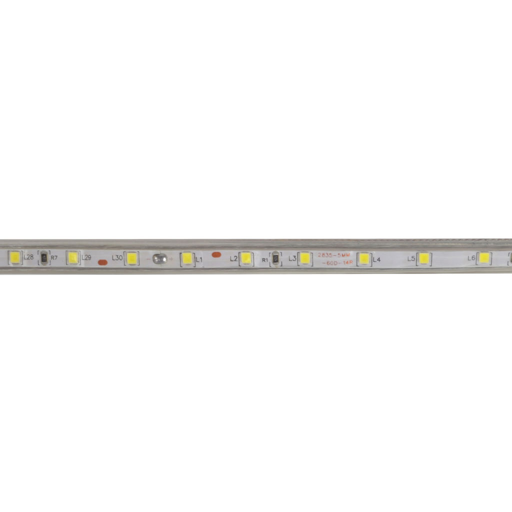 ULS-Q325 2835-60LED/m-10mm-IP67-220V-6W/m-50M-DW Светодиодная гибкая герметичная лента Volpe. В ПВХ трубке. Упаковка - бобина 50 м. IP67. Угол излучения 120. Кратность резки 1 м. Холодный белый свет.