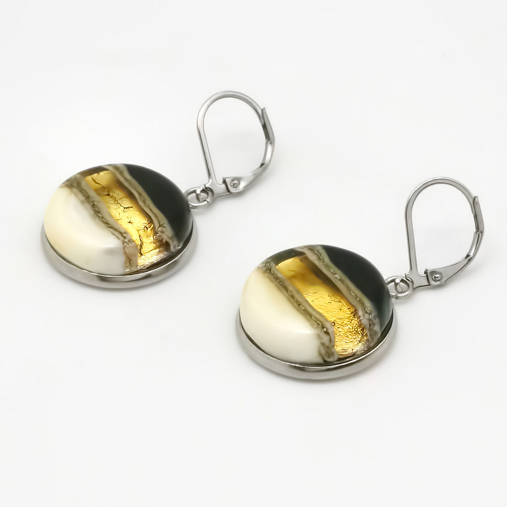 Серьги из муранского стекла MORNING COFFEE LS2767