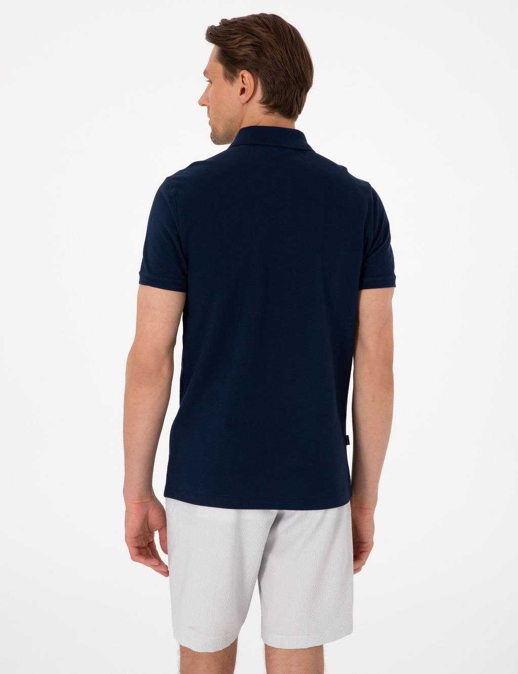 Lacivert Slim Fit Polo Yaka Ti__rt