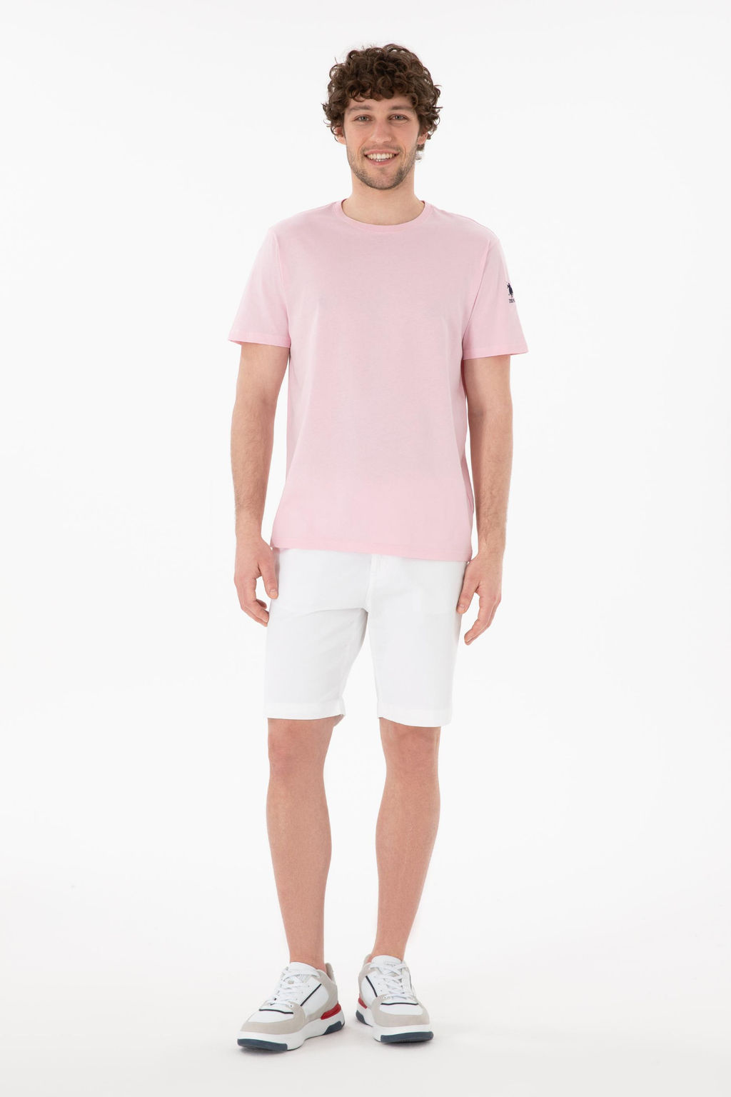 Erkek Regular Fit Bisiklet Yaka A__k Pembe Basic Ti__rt Sepette S_rpriz _ndirim - U.s. polo assn фото 5