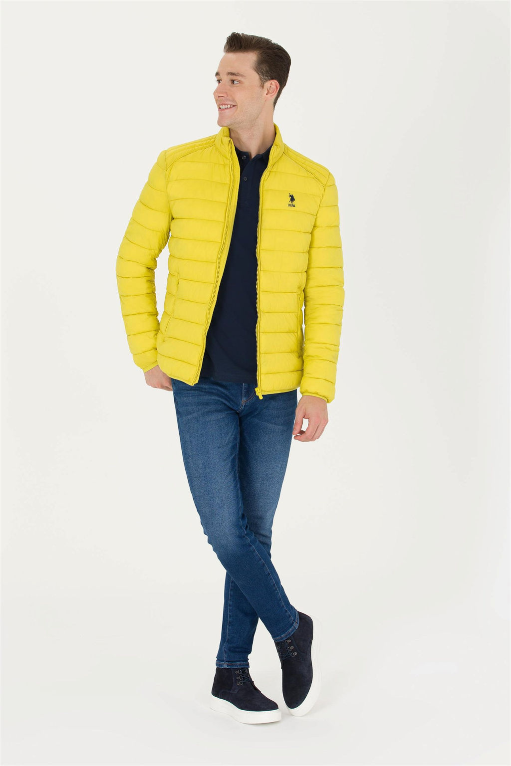 U. S. Polo Assn Мужское неоново-желтое пальто - U.s. polo assn фото 4