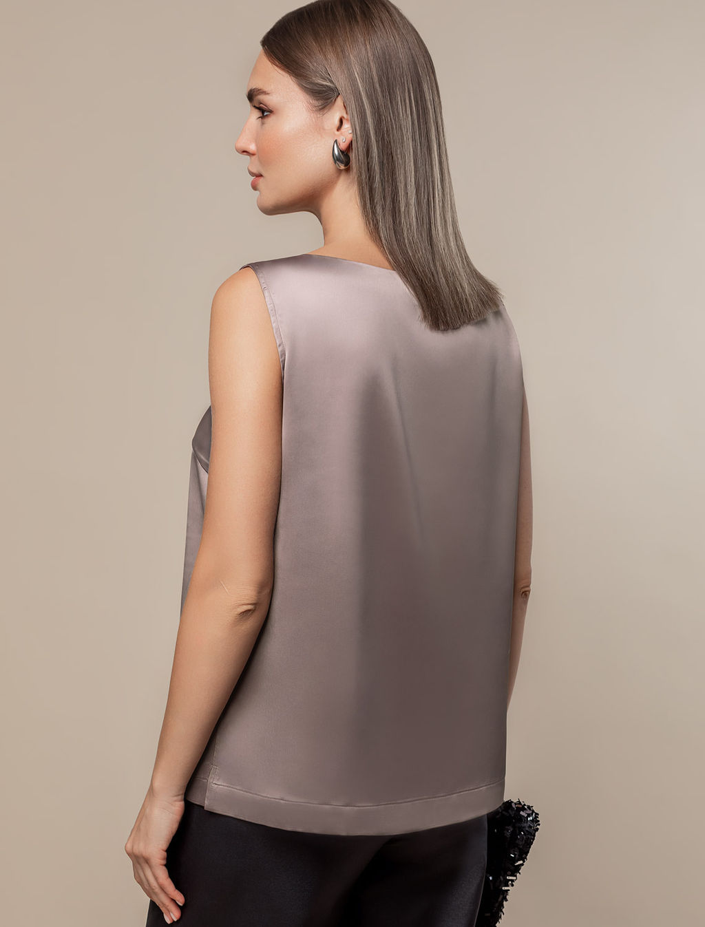 VILATTE / Топ из струящегося сатина  фото 3