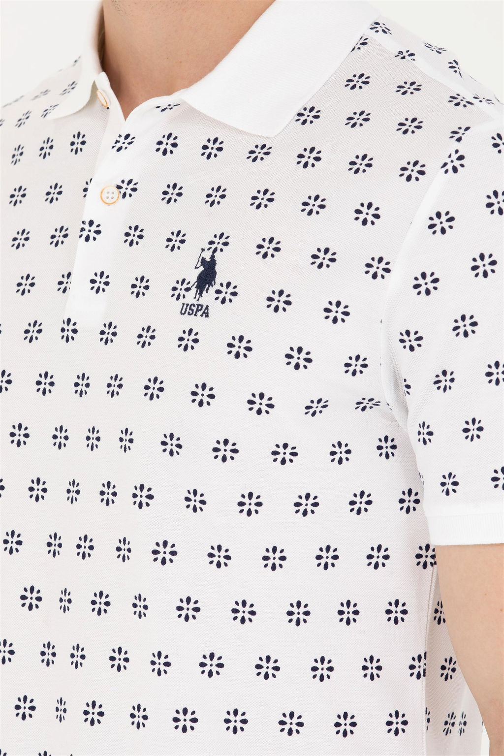 U. S. Polo Assn Мужская белая футболка с воротником-поло - U.s. polo assn фото 14