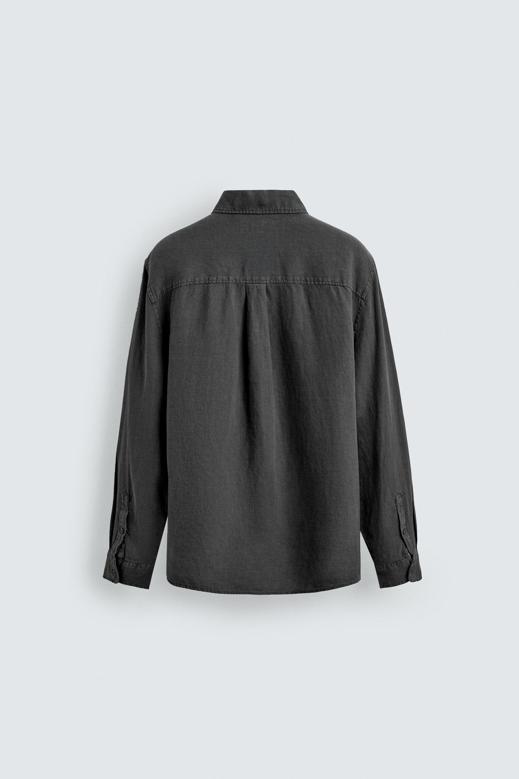 CAMISA REGULAR FIT 100% LINO / Gris antracita - Zara фото 8