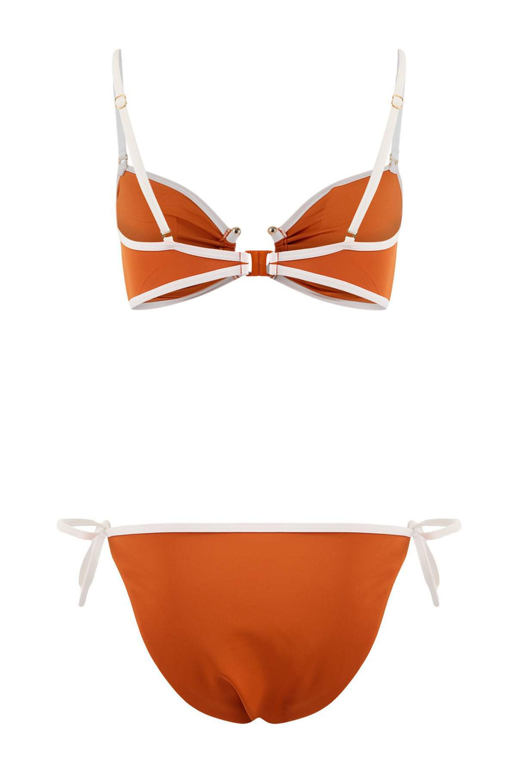 TRENDYOLMILLA Lacivert Straplez Kontrast Renk Biyeli Aksesuarl? Regular Bikini Tak?m? TBESS25BT00017  фото 20