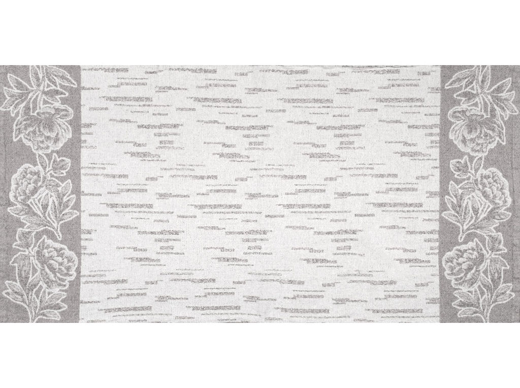 24С92-ШР/у. 55*115 Полотенце "Пион" цв. 3 рис. 180 серый