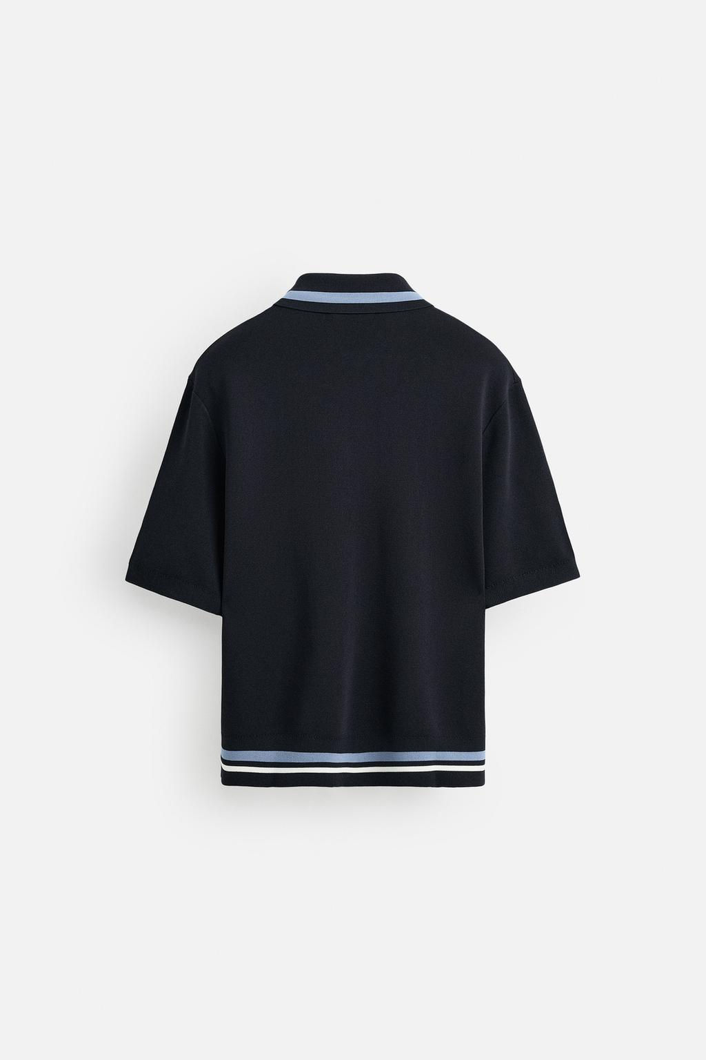 KNIT POLO SHIRT WITH POCKET - Zara фото 9