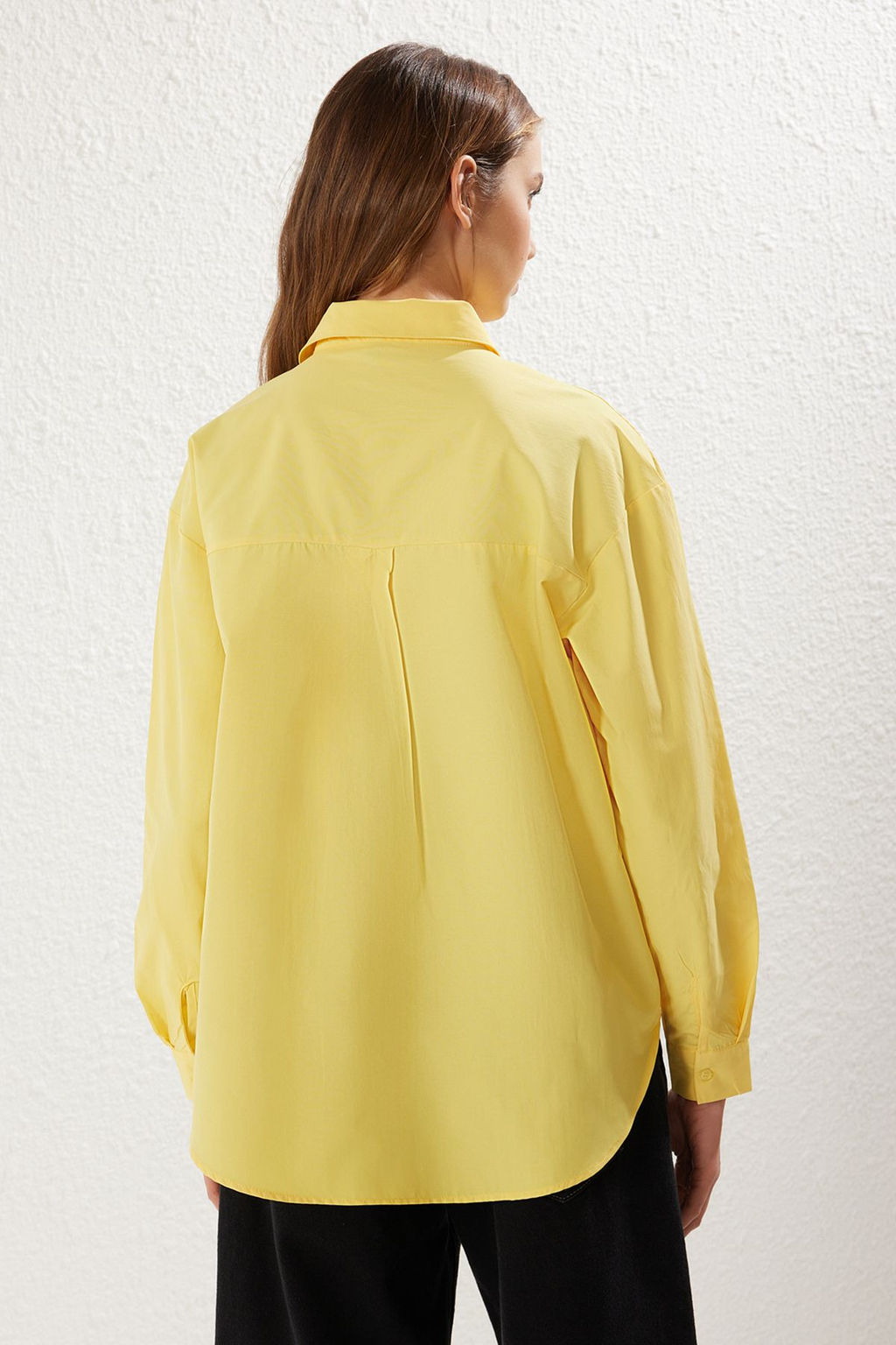 Turuncu Loose Fit Pamuklu Dokuma Gomlek TWOAW20GO0107