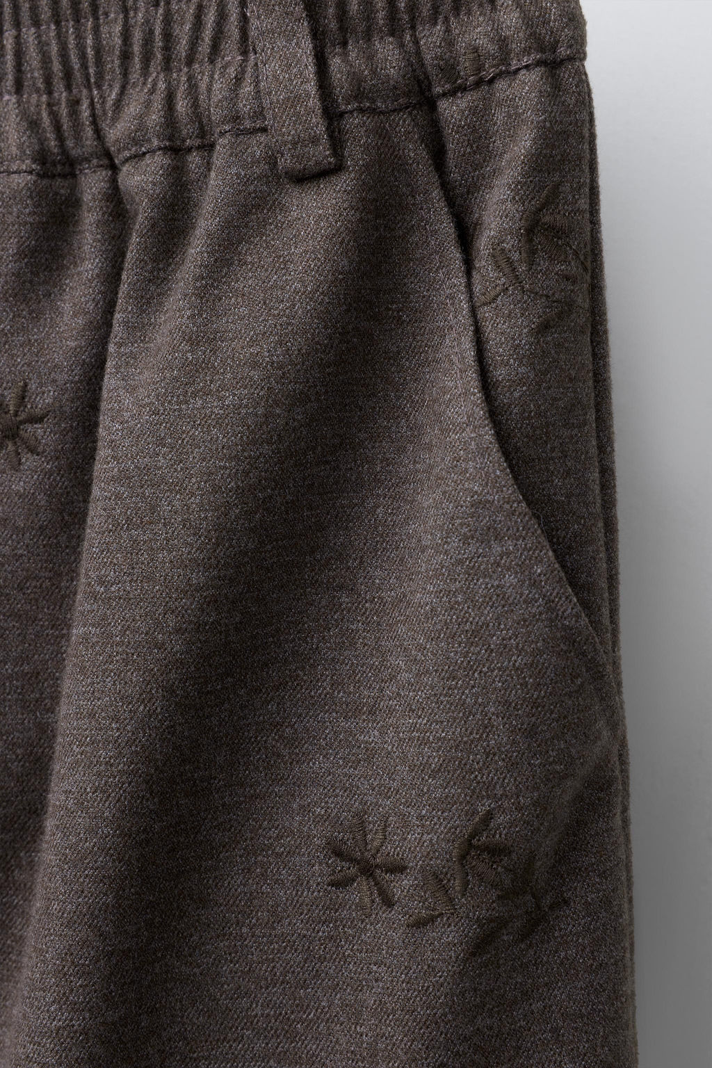 SOFT EMBROIDERED FLORAL WIDE-LEG TROUSERS - Zara фото 3