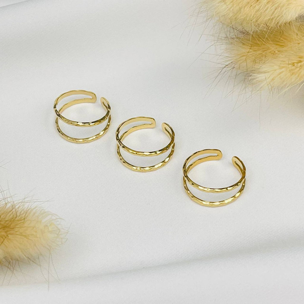 Кольцо регулируемое из хирургической стали 17-18р.