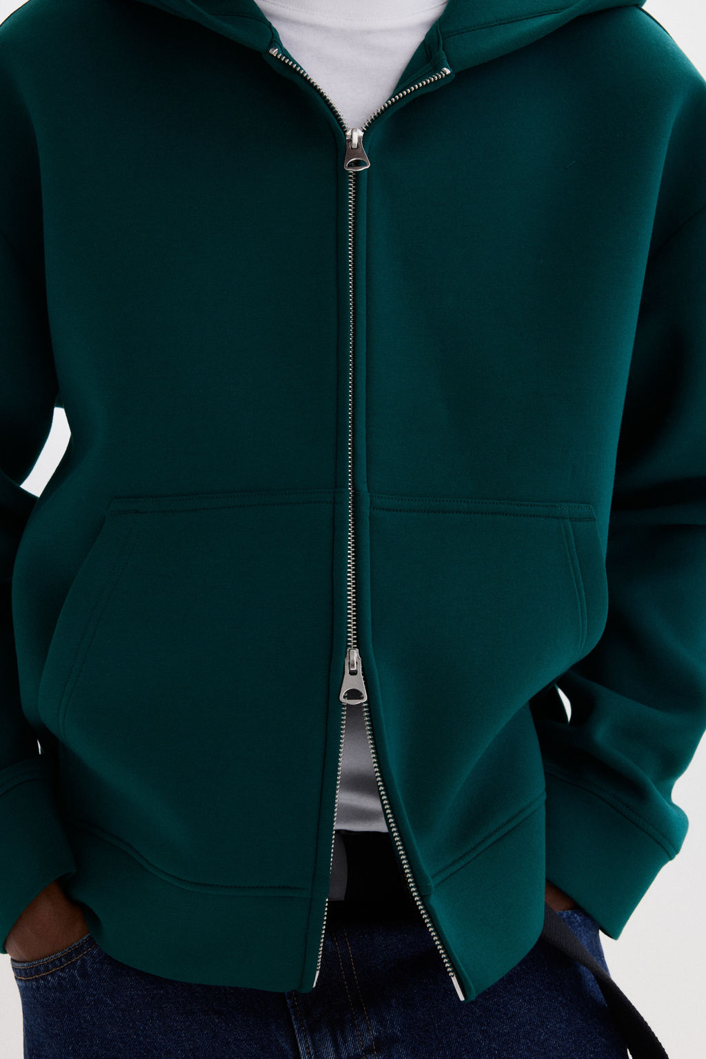 Chaqueta sudadera efecto neopreno Loose Fit - H&m фото 9