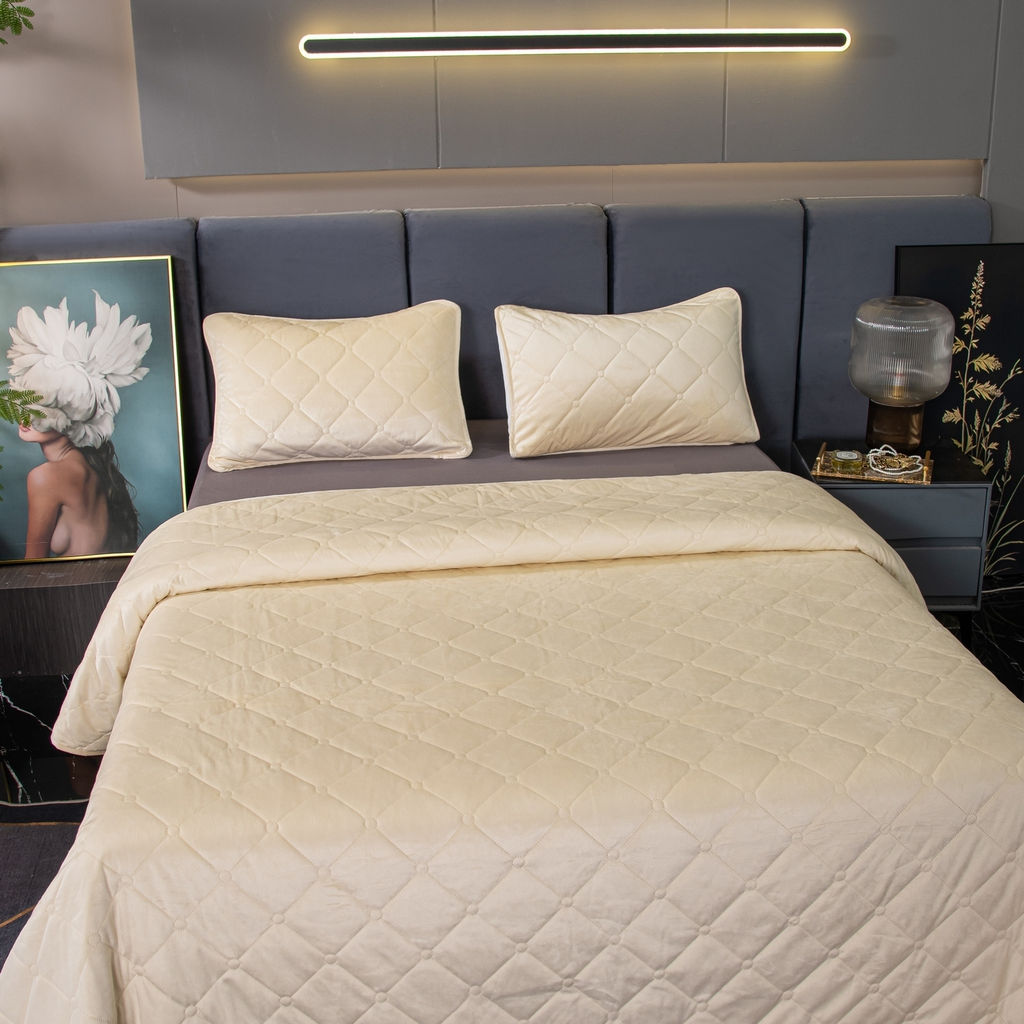 Велюровое покрывало ромб OVF038 240*260